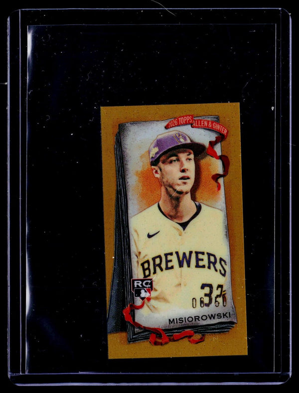 Topps 2026 Topps Allen & Ginter 163 Jacob Misiorowski Mini GOLD /50