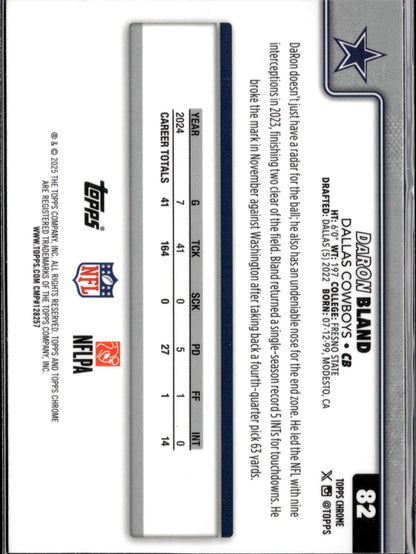 2025 Topps Chrome #82 DaRon Bland