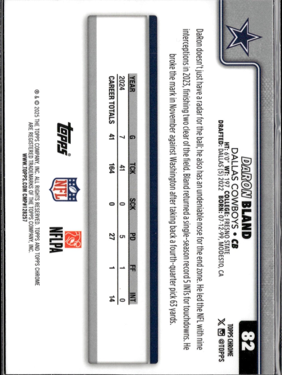 2025 Topps Chrome #82 DaRon Bland