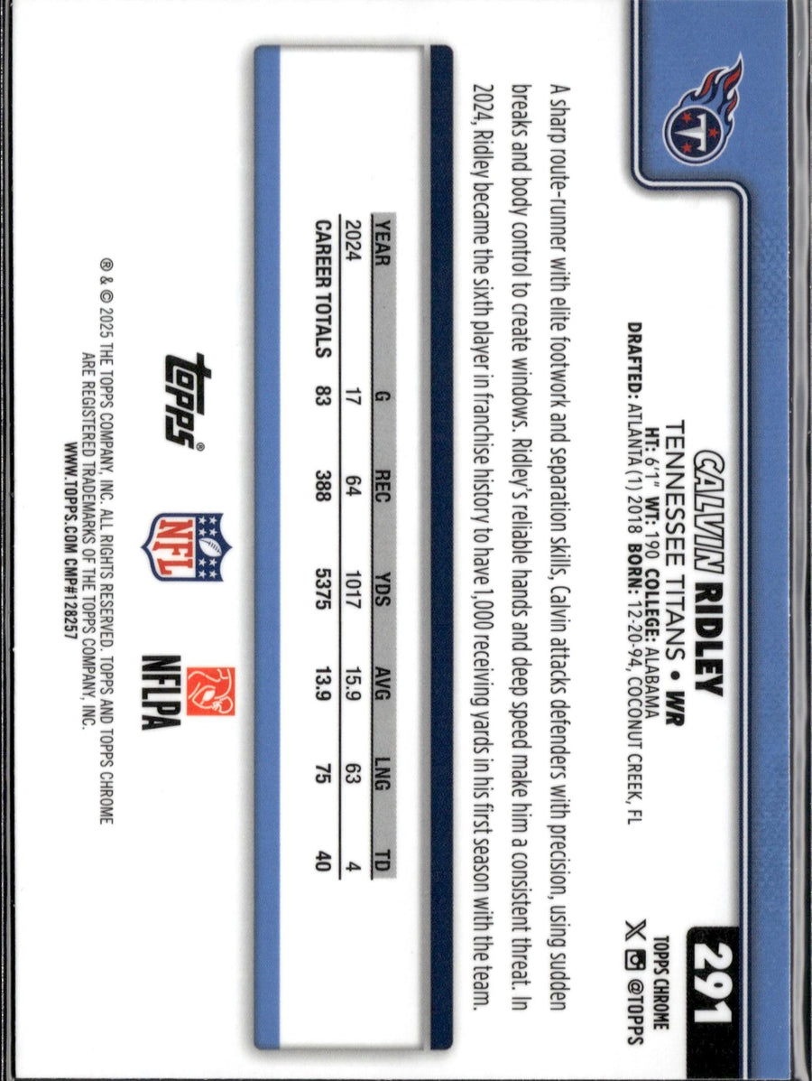 2025 Topps Chrome #291 Calvin Ridley