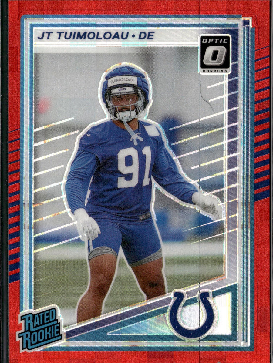 2025 Donruss #398 JT Tuimoloau Optic Rated Rookies Preview Red Pandora