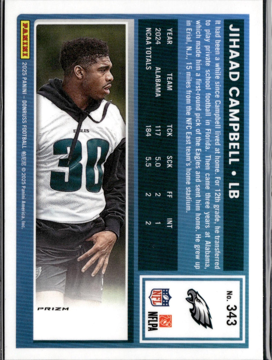 2025 Donruss Optic #266 Jihaad Campbell Purple Shock