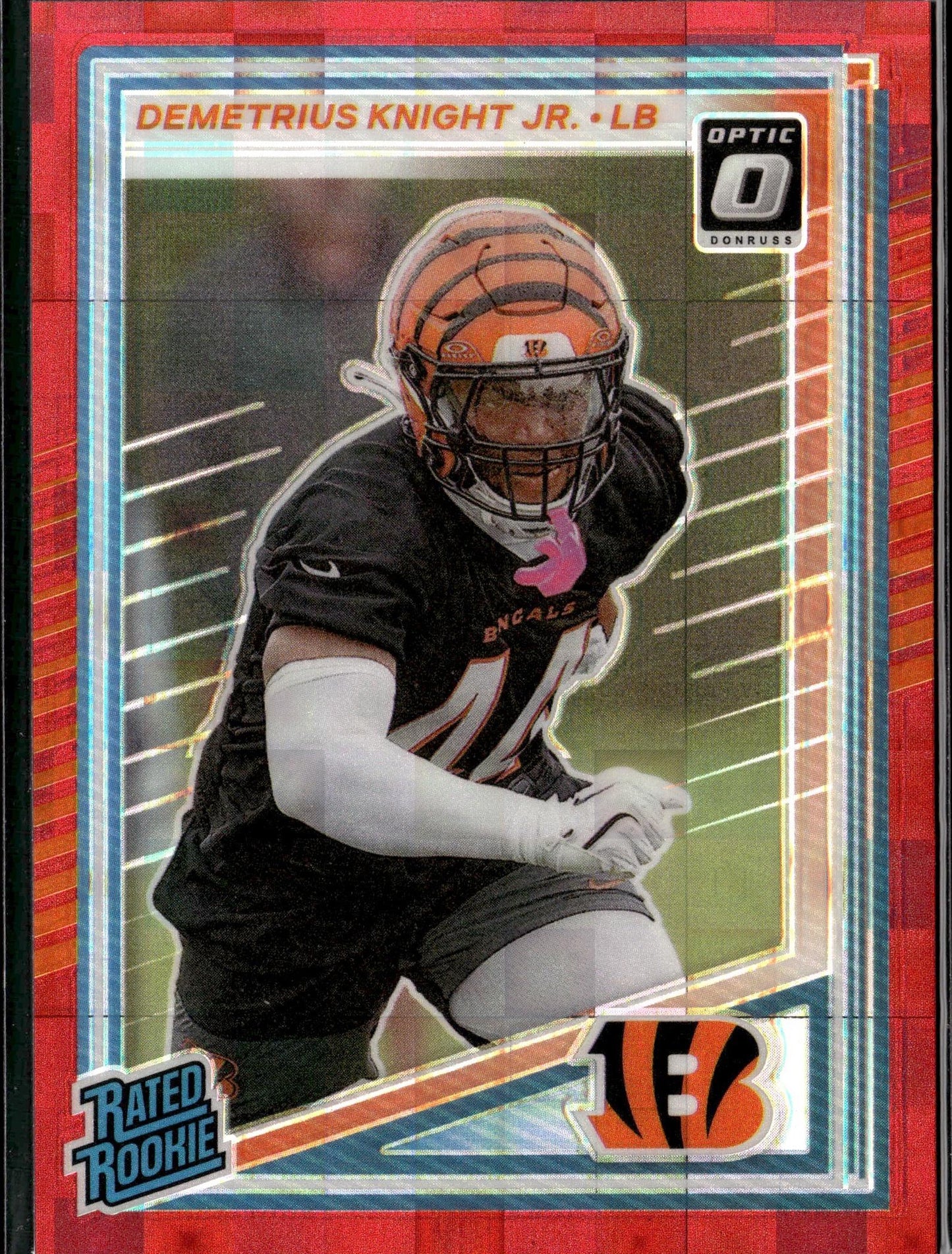 2025 Donruss #385 Demetrius Knight Jr. Optic Rated Rookies Preview Red Pandora