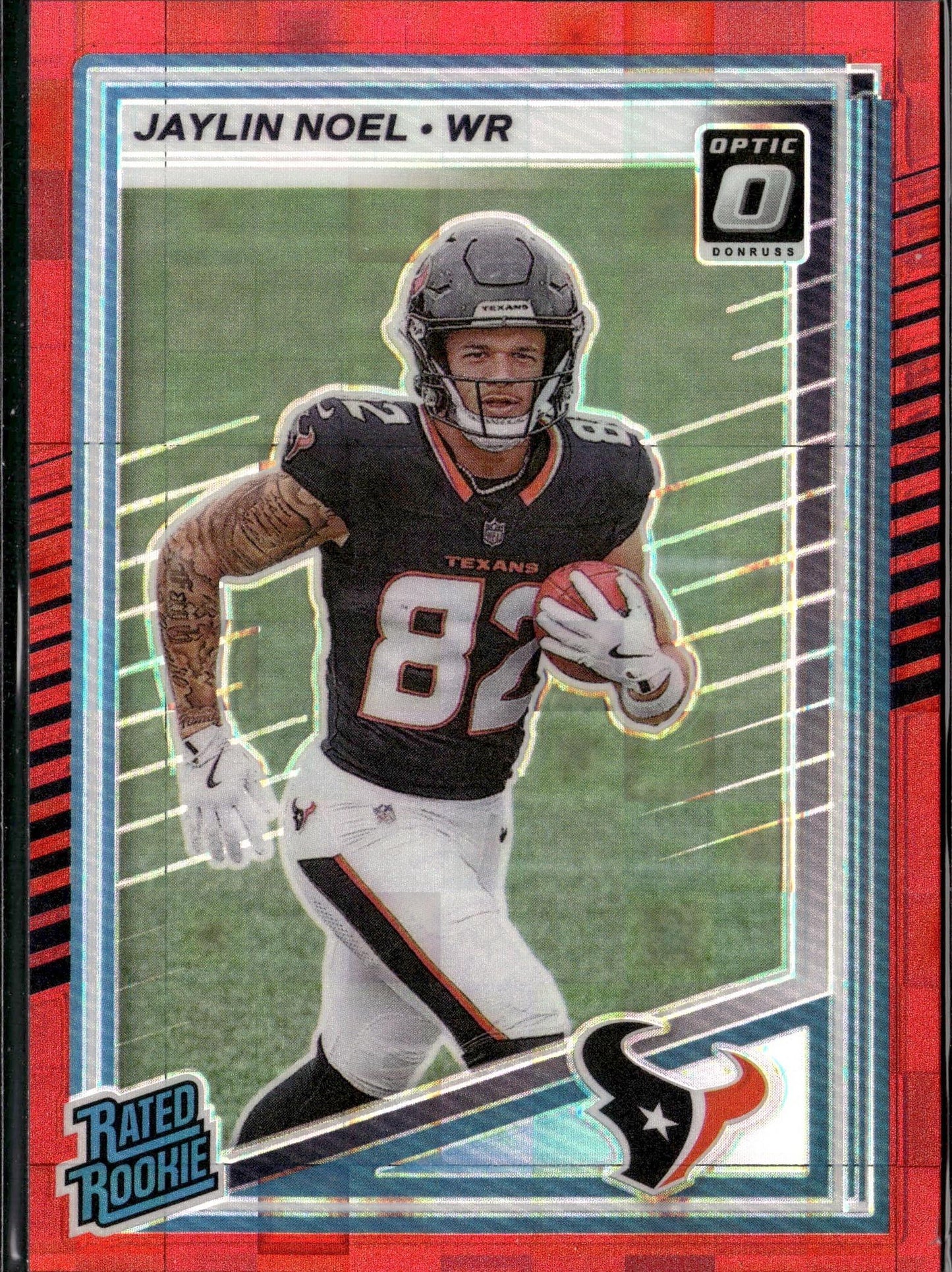 2025 Donruss #324 Jaylin Noel Optic Rated Rookies Preview Red Pandora