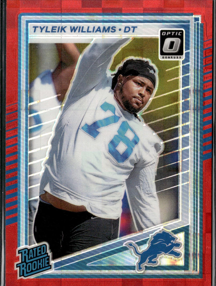 2025 Donruss #360 Tyleik Williams Optic Rated Rookies Preview Red Pandora