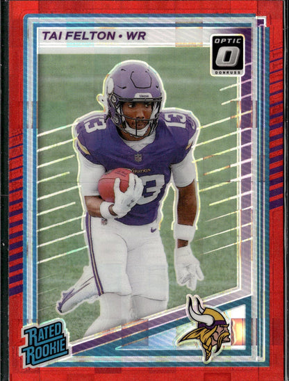 2025 Donruss #331 Tai Felton Optic Rated Rookies Preview Red Pandora