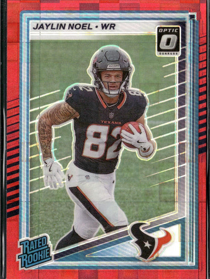 2025 Donruss #324 Jaylin Noel Optic Rated Rookies Preview Red Pandora