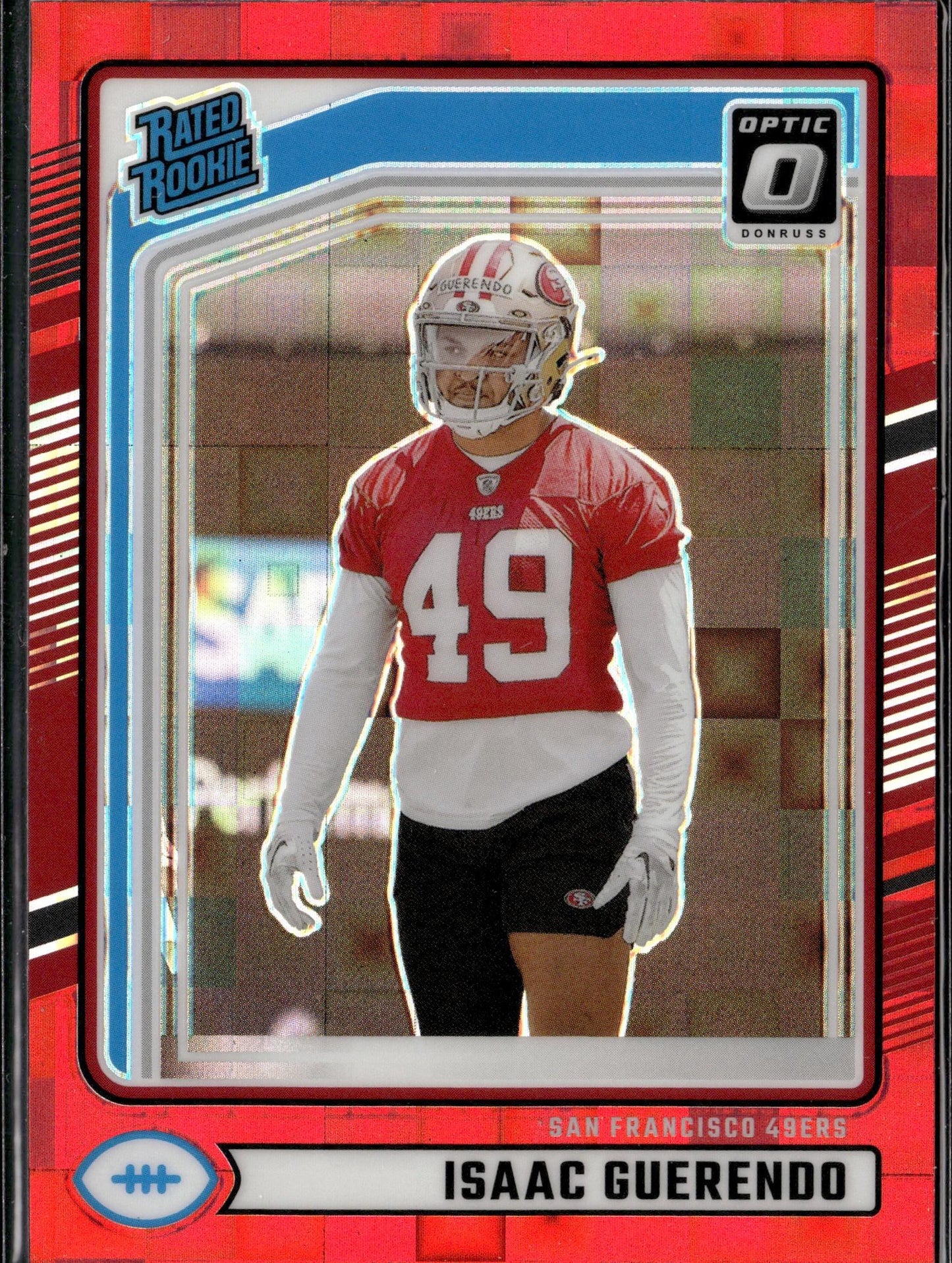 2024 Donruss #336 Isaac Guerendo Optic Rated Rookies Preview Red Pandora
