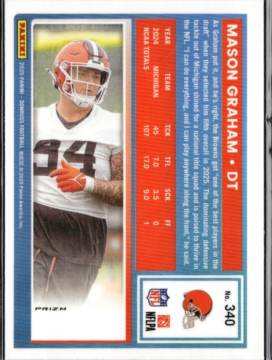 2025 Donruss Optic #206 Mason Graham Purple Shock