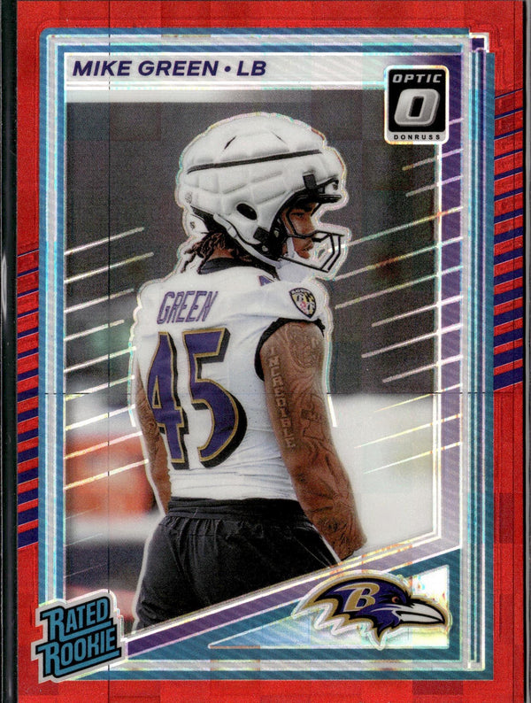 2025 Donruss #397 Mike Green Optic Rated Rookies Preview Red Pandora