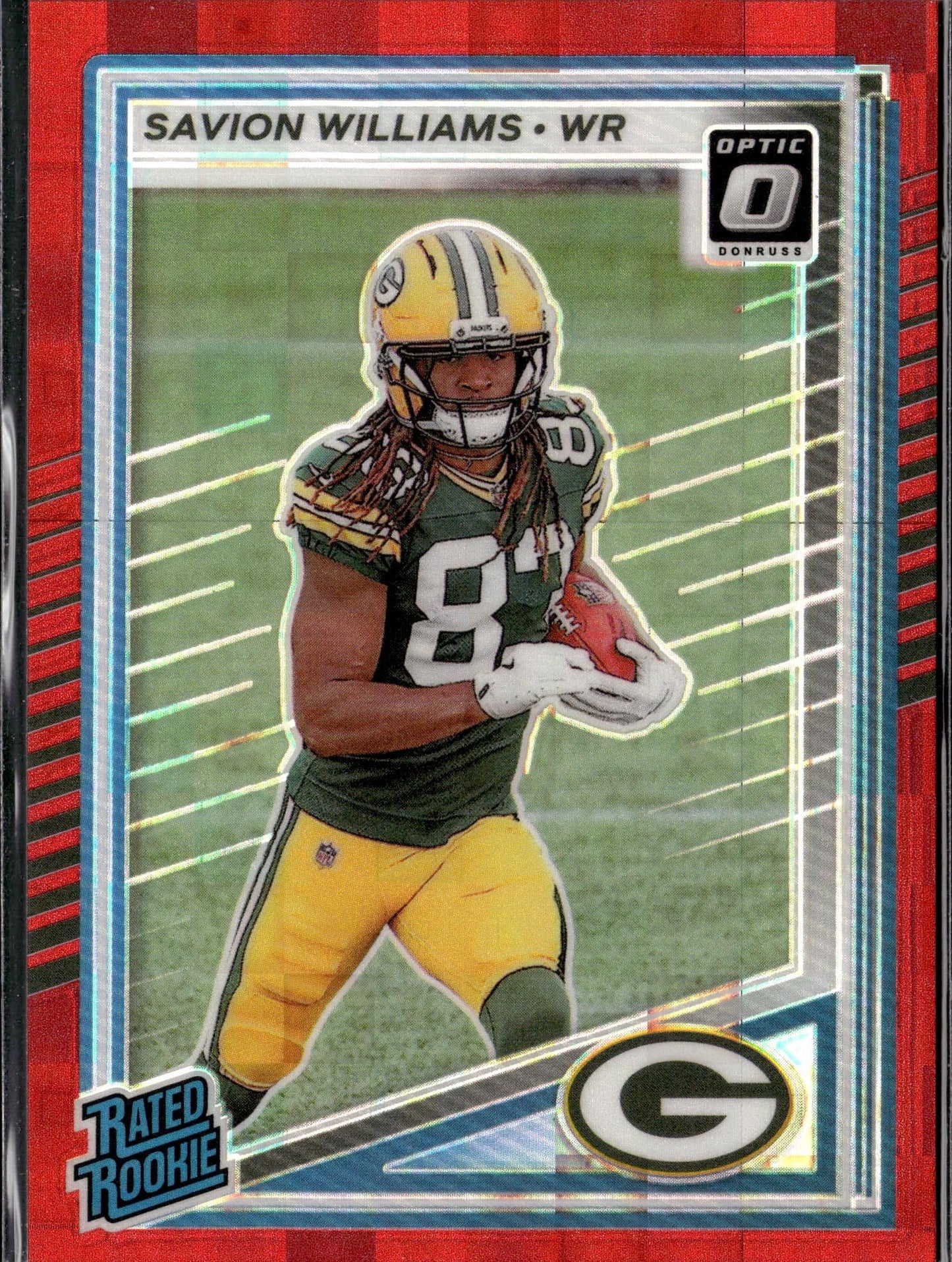 2025 Donruss #318 Savion Williams Optic Rated Rookies Preview Red Pandora