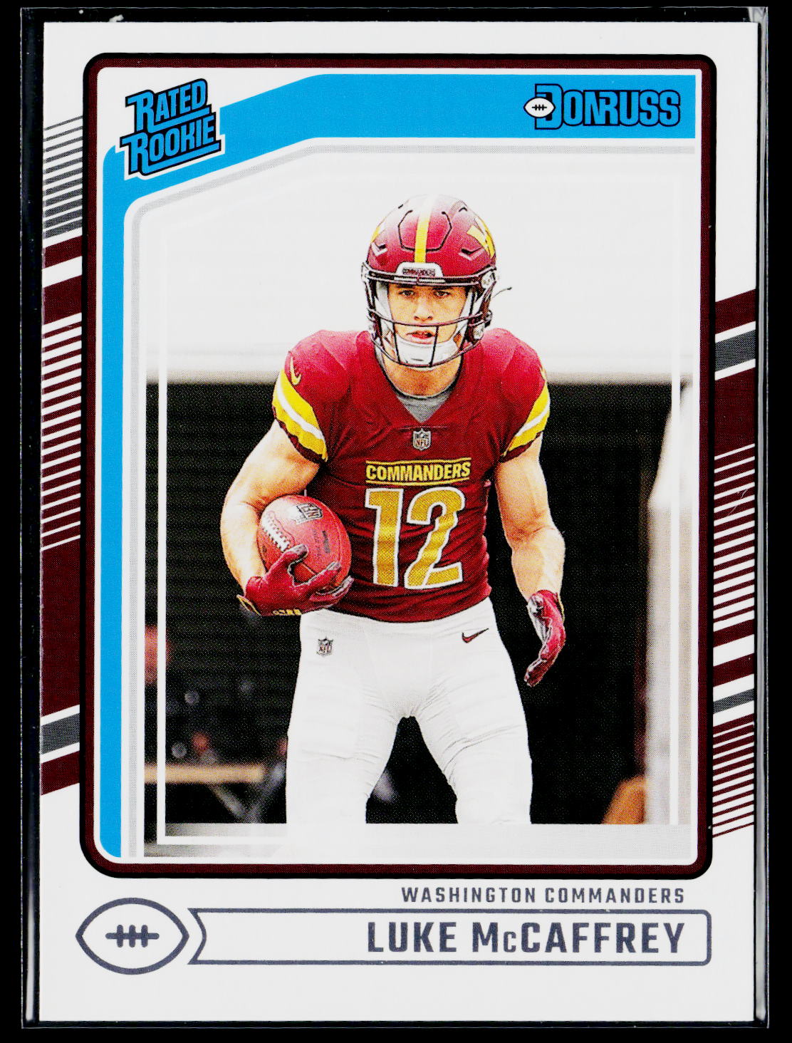 2024 Donruss #302 Luke McCaffrey Press Proof Purple
