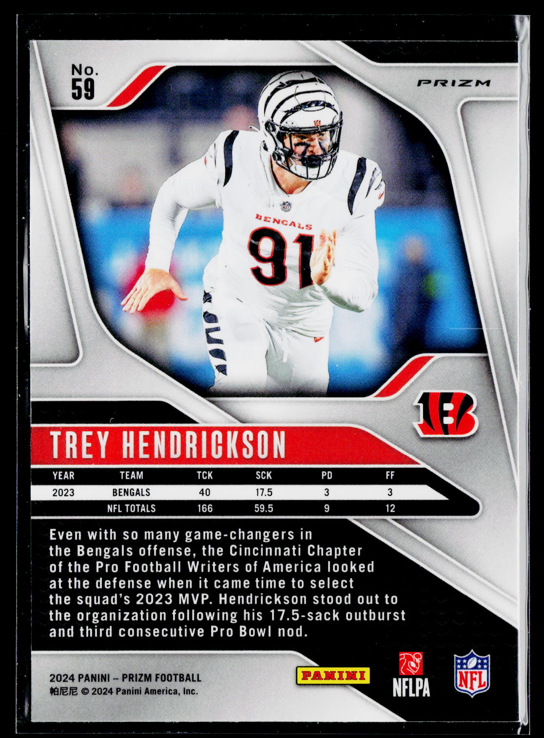 2024 Panini Prizm #59 Trey Hendrickson Pink Wave