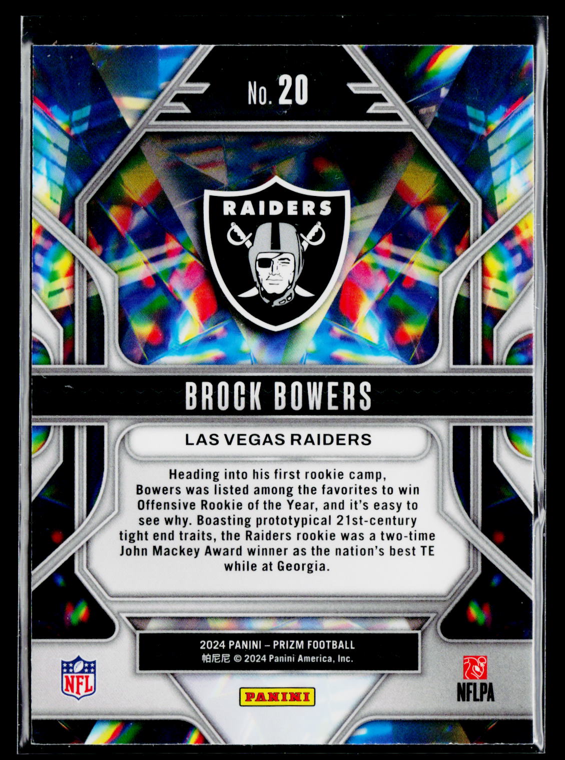 2024 Panini Prizm #20 Brock Bowers Prizmatic