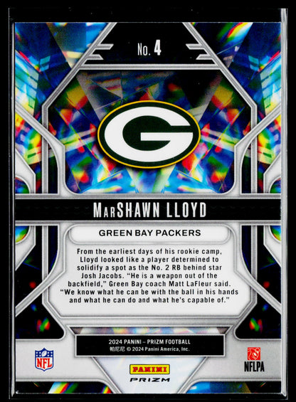 2024 Panini Prizm #4 MarShawn Lloyd Prizmatic Green Prizm