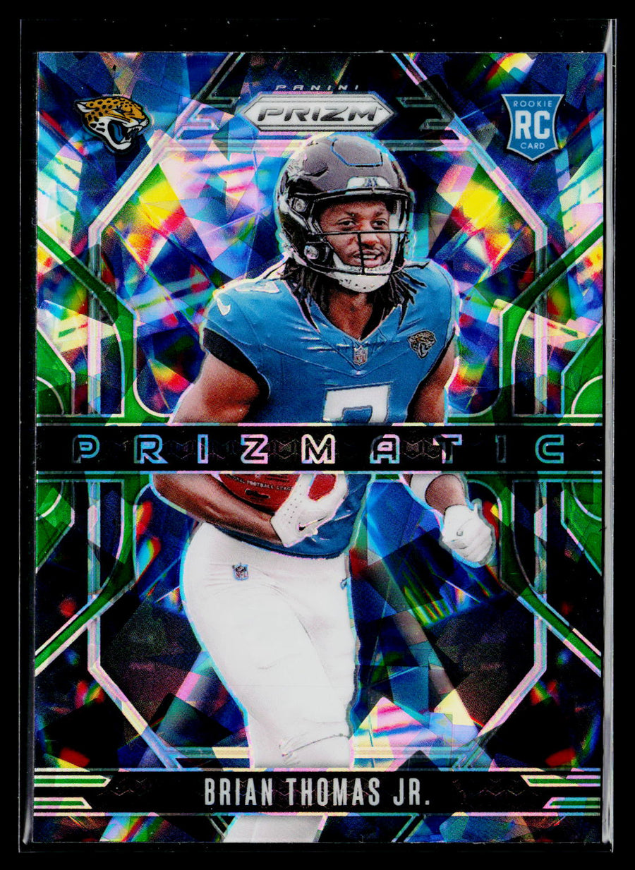 2024 Panini Prizm #19 Brian Thomas Jr. Prizmatic Wave Green Prizm