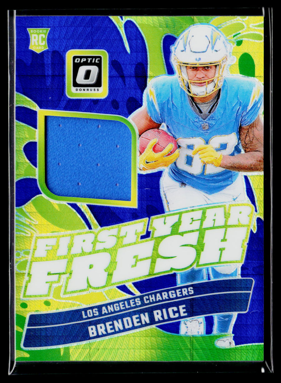 2024 Donruss Optic #FYF-BRE Brenden Rice First Year Fresh Blue Hyper
