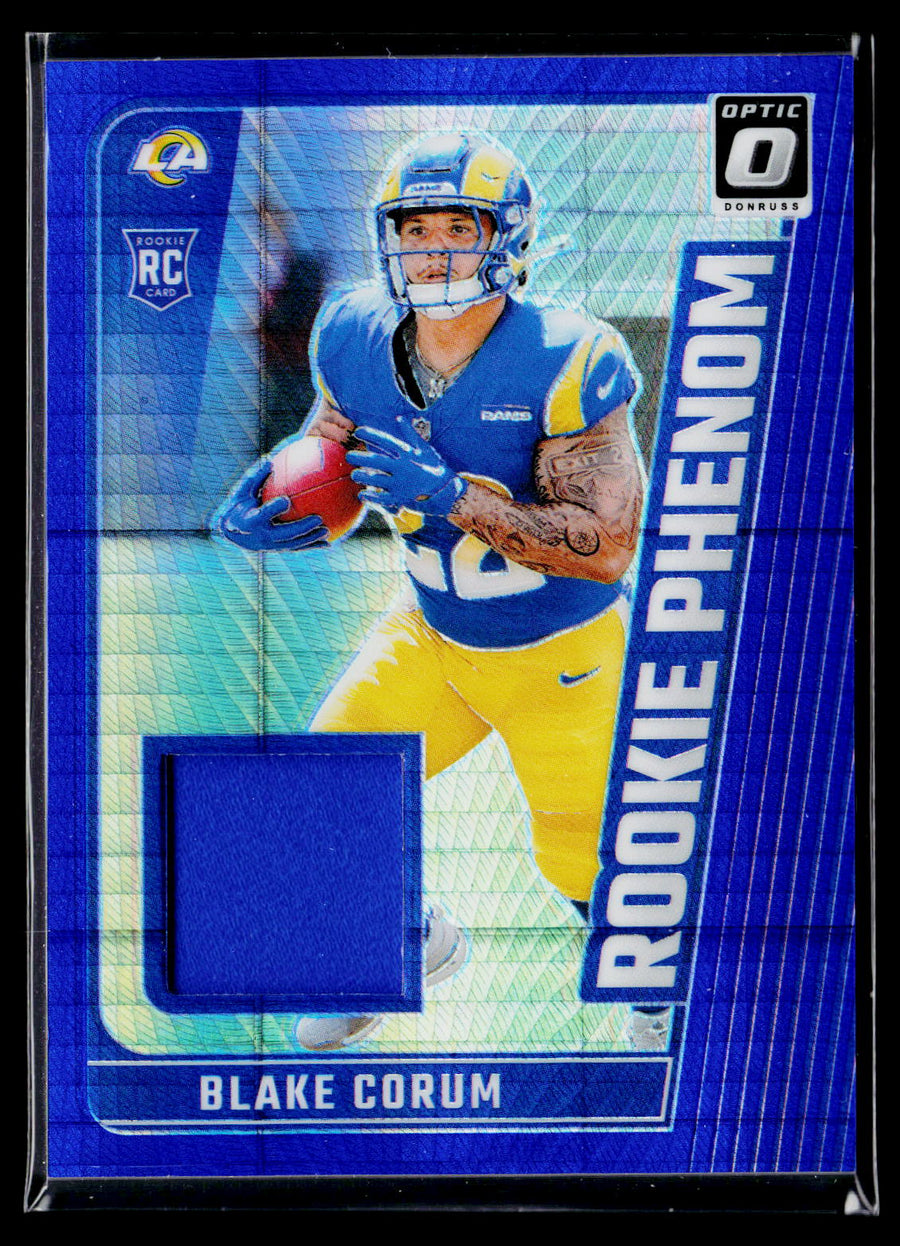 2024 Donruss Optic #RPB-BCM Blake Corum Rookie Phenoms Blue Hyper