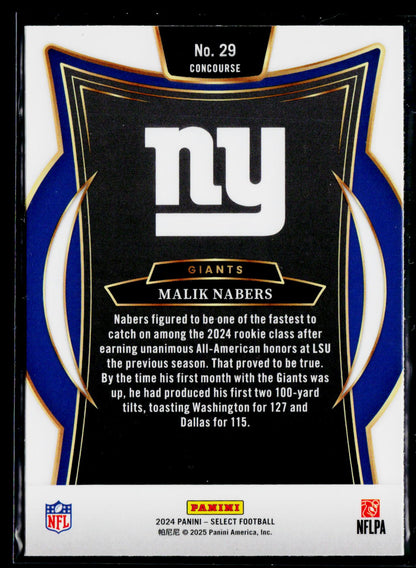 2024 Panini Select #29 Malik Nabers