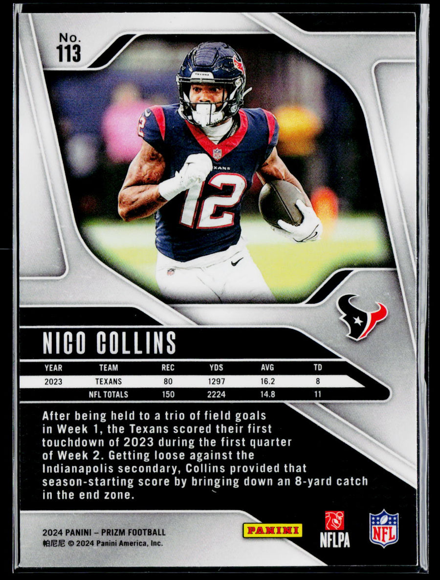 2024 Panini Prizm #113 Nico Collins