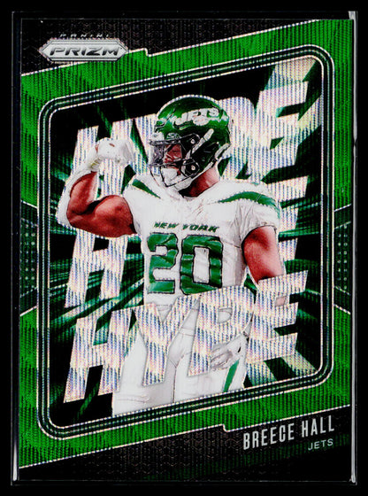 2024 Panini Prizm #11 Breece Hall Hype Green Prizm