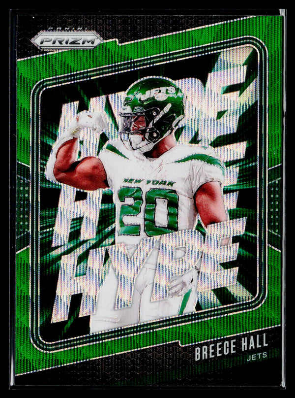 2024 Panini Prizm #11 Breece Hall Hype Green Prizm