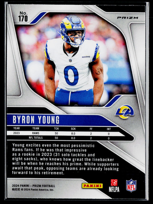 2024 Panini Prizm #170 Byron Young Orange Disco Prizm