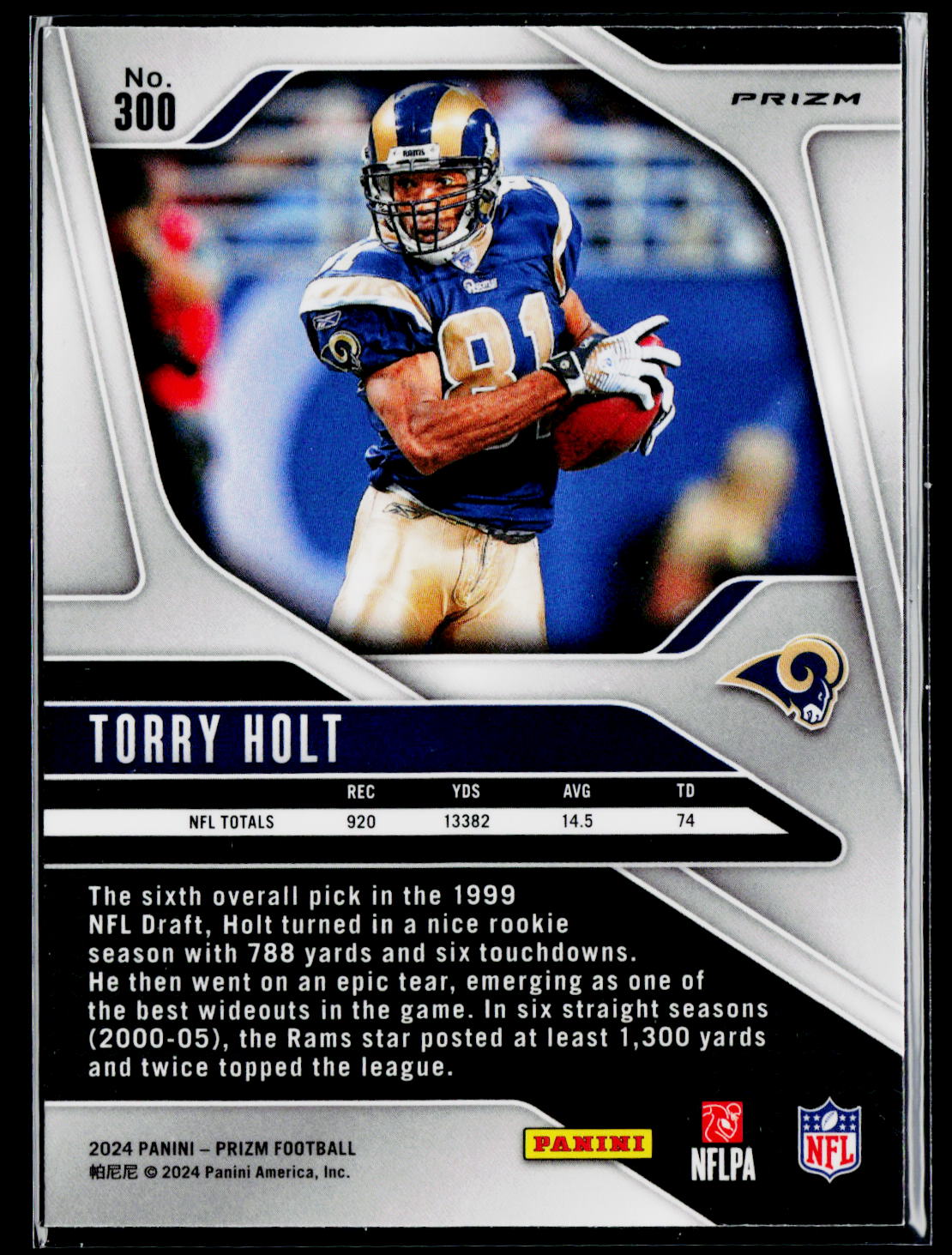 2024 Panini Prizm #300 Torry Holt Orange Disco Prizm