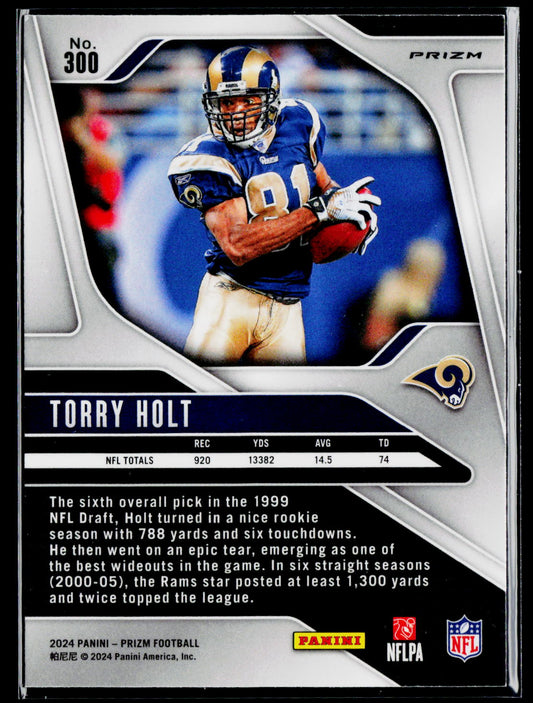 2024 Panini Prizm #300 Torry Holt Orange Disco Prizm