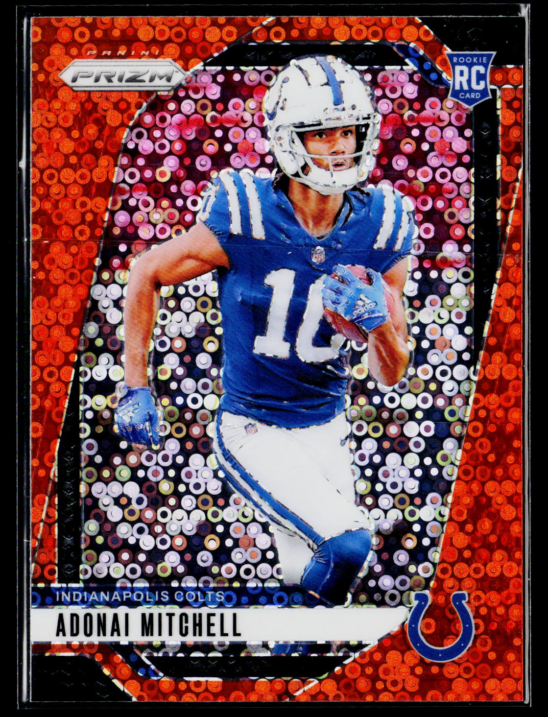 2024 Panini Prizm #303 Adonai Mitchell Orange Disco Prizm