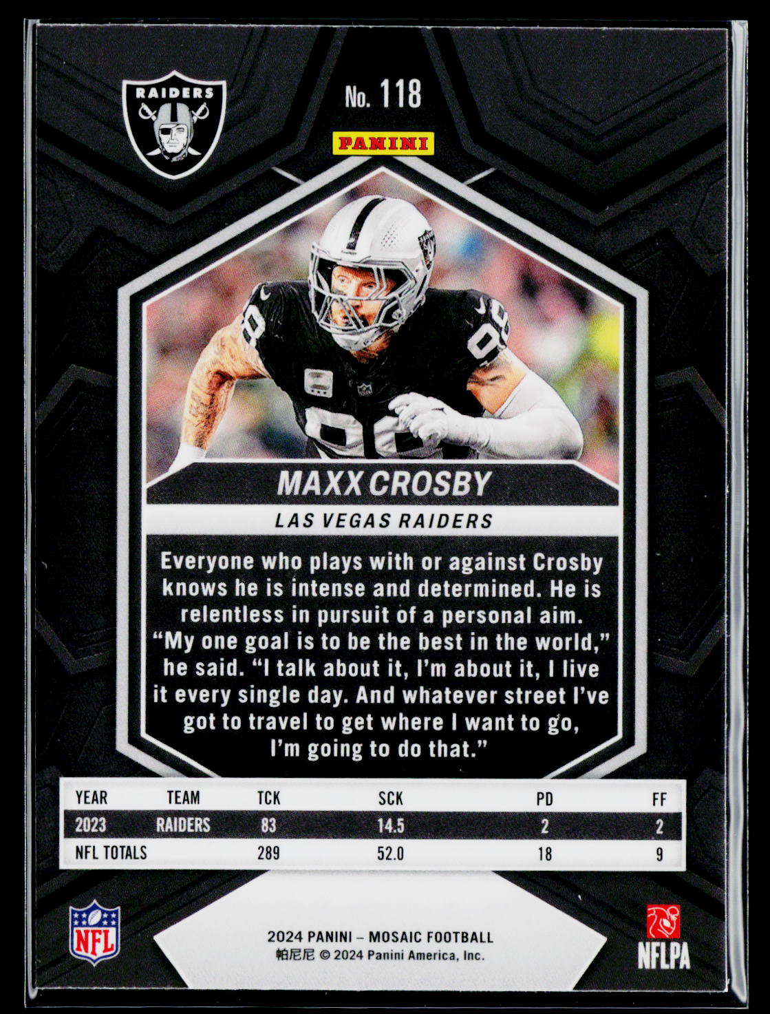2024 Panini Mosaic #118 Maxx Crosby