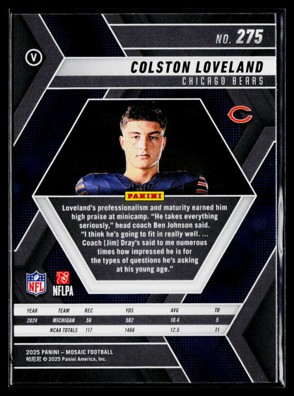 2025 Panini Mosaic #275 Colston Loveland