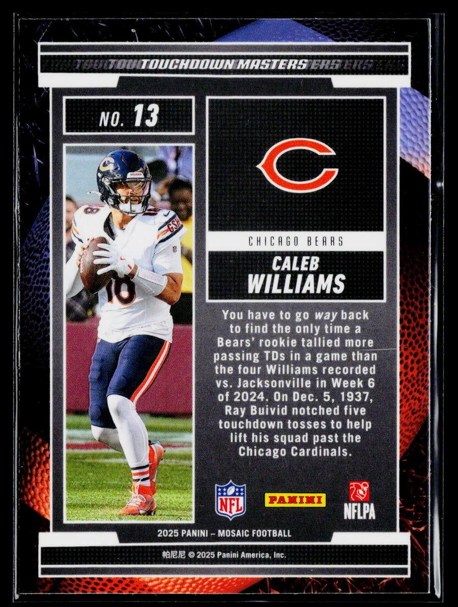 2025 Panini Mosaic #13 Caleb Williams Touchdown Masters Mosaic