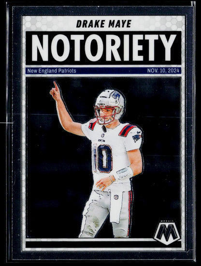 2025 Panini Mosaic #3 Drake Maye Notoriety