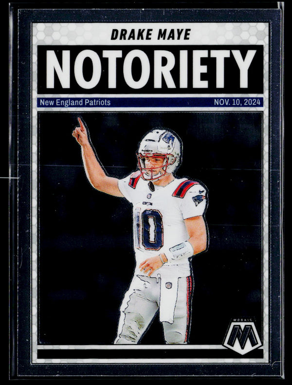 2025 Panini Mosaic #3 Drake Maye Notoriety
