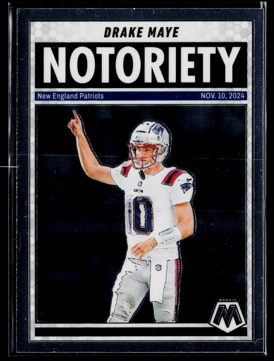 2025 Panini Mosaic #3 Drake Maye Notoriety