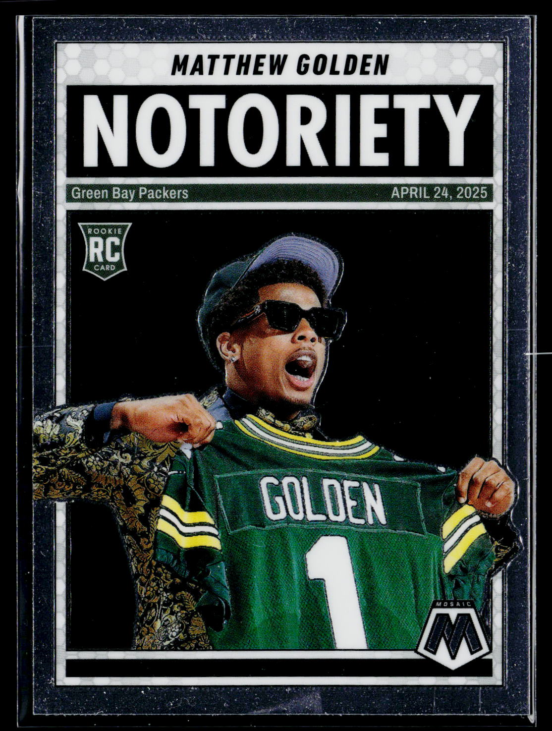 2025 Panini Mosaic #21 Matthew Golden Notoriety