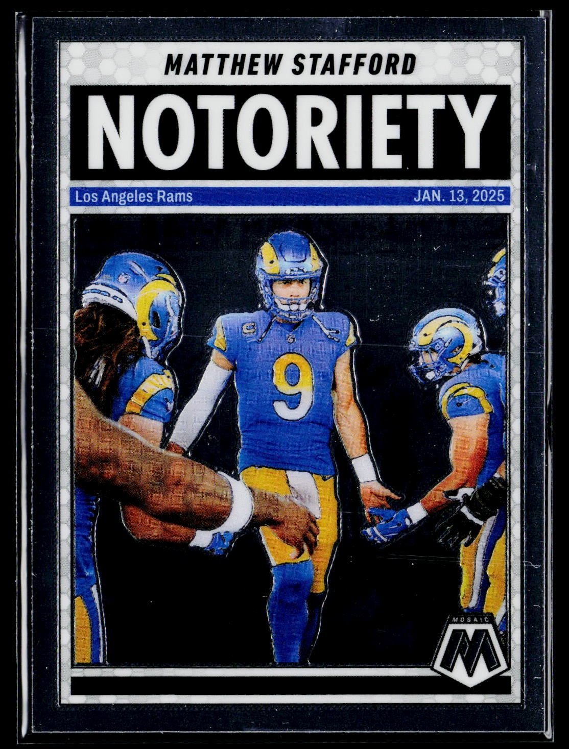 2025 Panini Mosaic #7 Matthew Stafford Notoriety