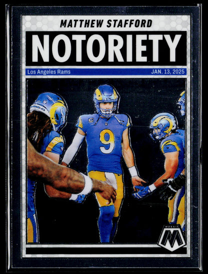 2025 Panini Mosaic #7 Matthew Stafford Notoriety