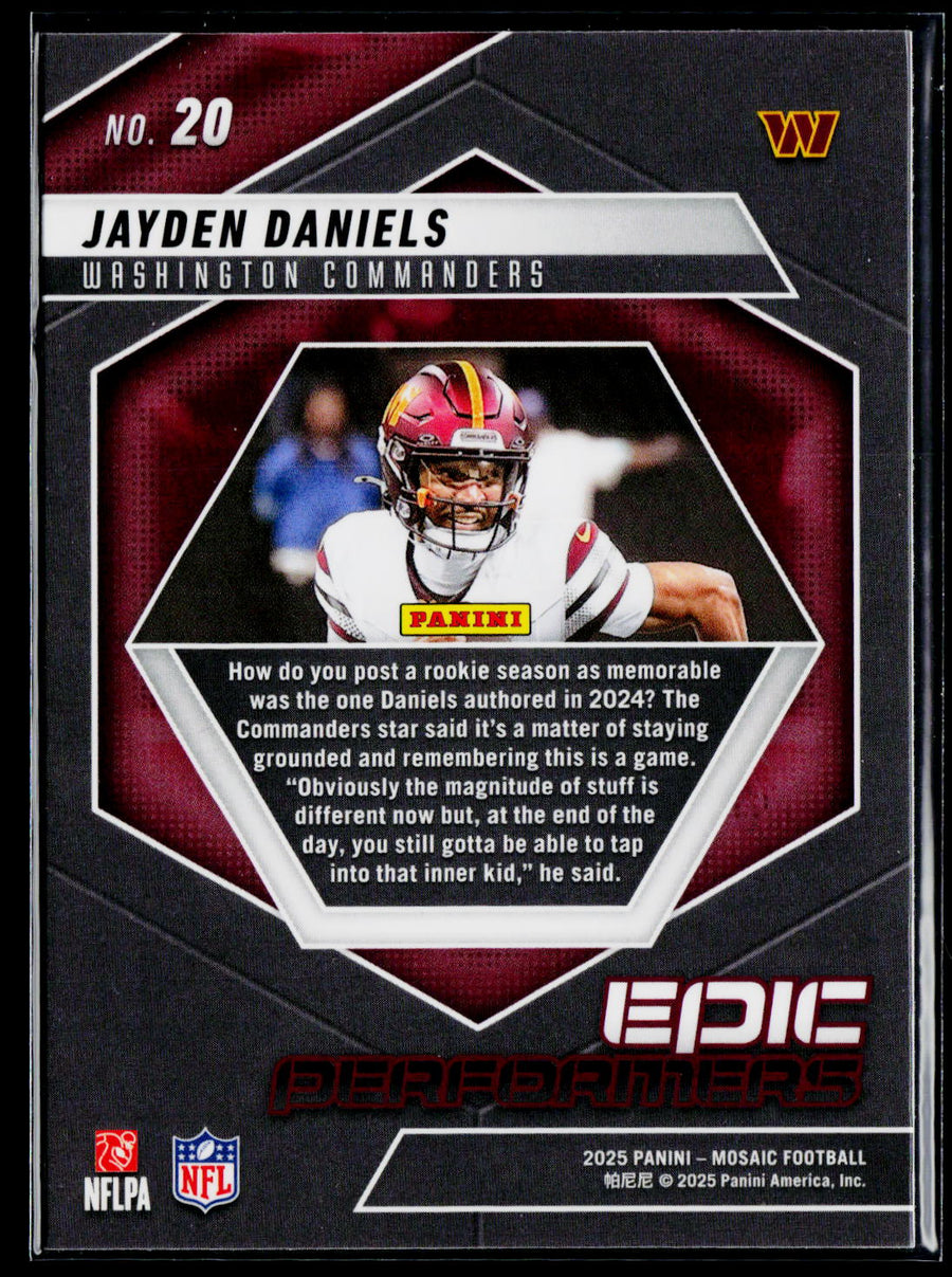 2025 Panini Mosaic #20 Jayden Daniels Epic Performers