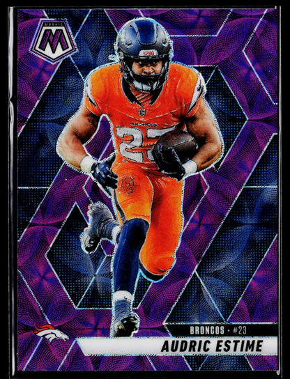 2025 Panini Mosaic #208 Audric Estime Purple Scope
