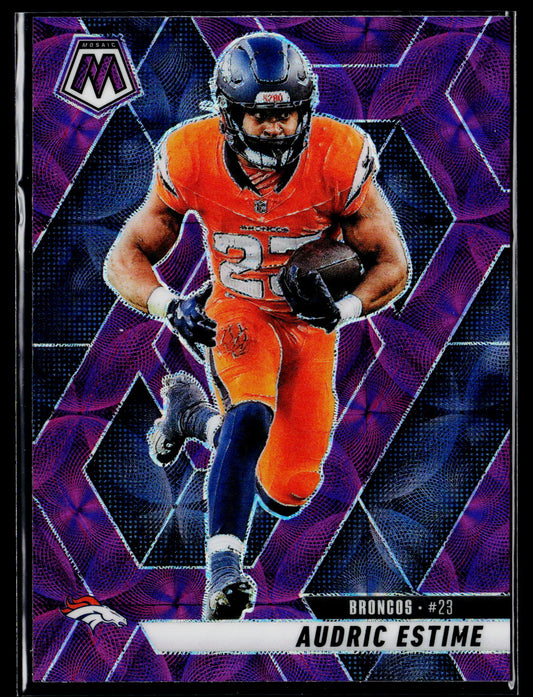 2025 Panini Mosaic #208 Audric Estime Purple Scope