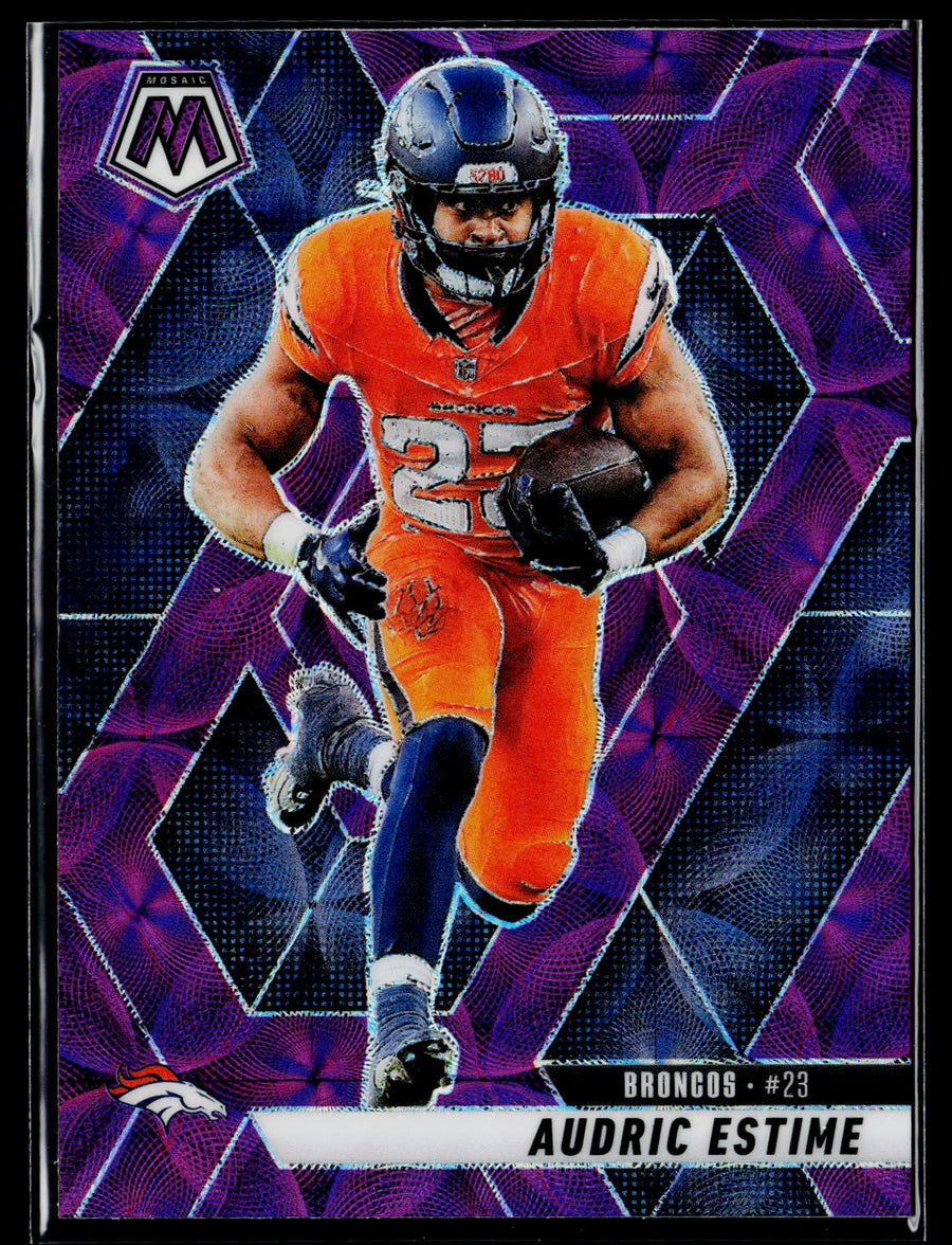 2025 Panini Mosaic #208 Audric Estime Purple Scope