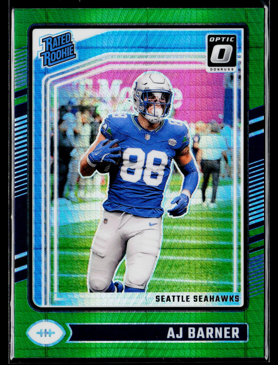 2024 Donruss Optic #204 AJ Barner Green Hyper
