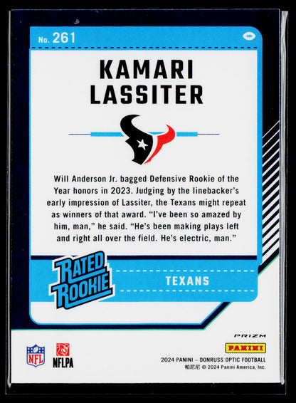 2024 Donruss Optic #261 Kamari Lassiter Green Hyper