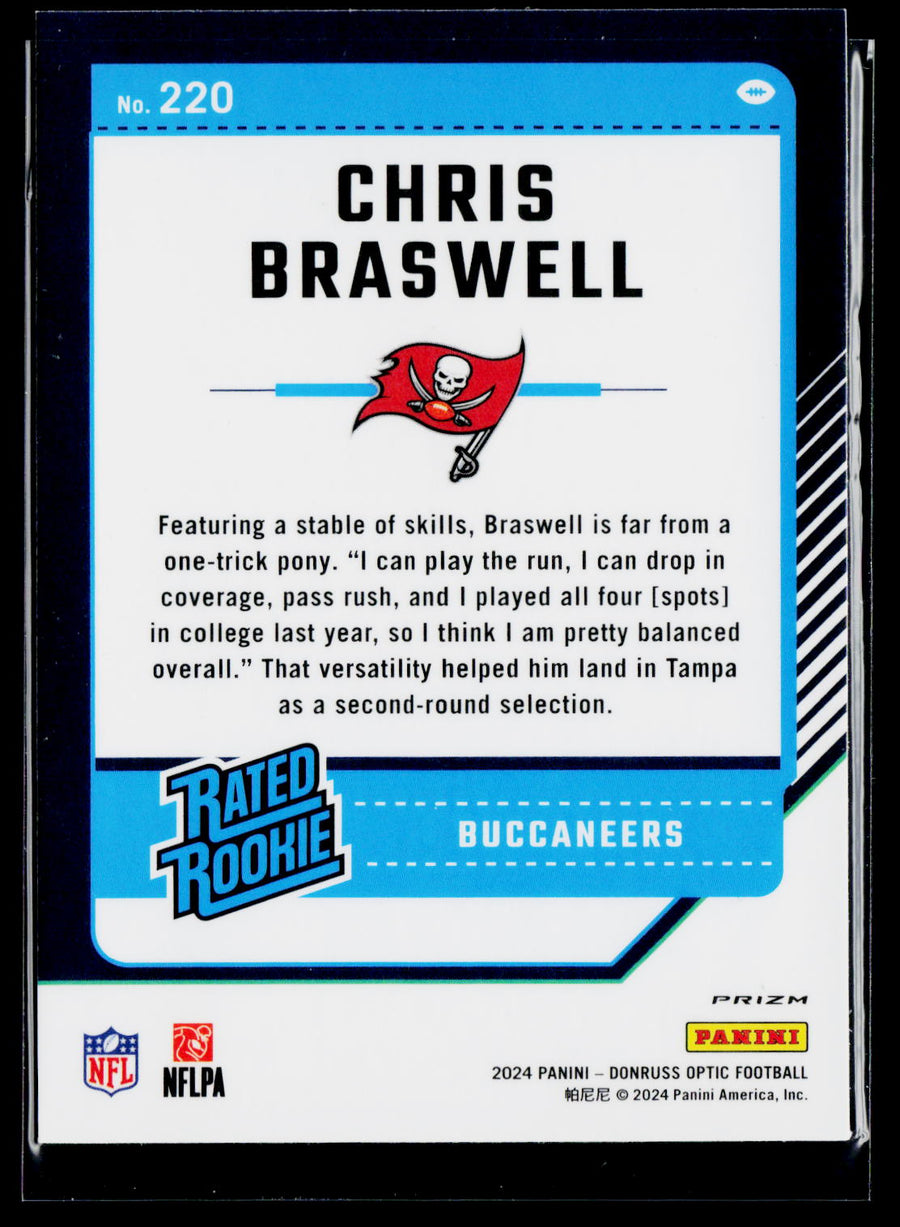2024 Donruss Optic #220 Chris Braswell Green Hyper