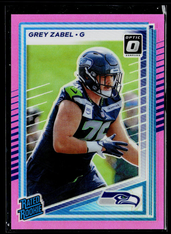 2025 Donruss #366 Grey Zabel Optic Rated Rookies Preview Pink