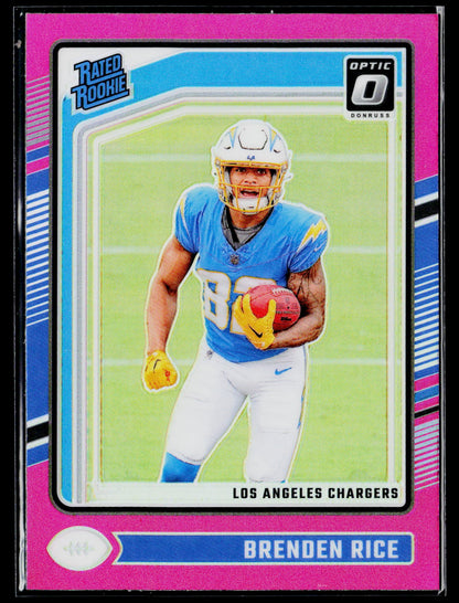 2024 Donruss Optic #213 Brenden Rice Pink