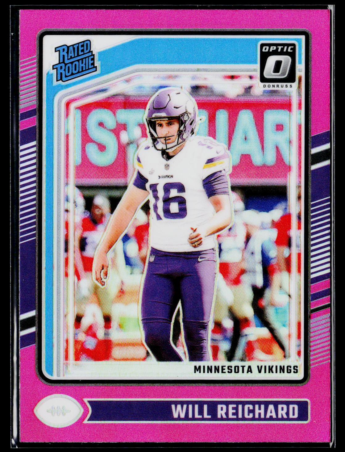2024 Donruss Optic #297 Will Reichard Pink