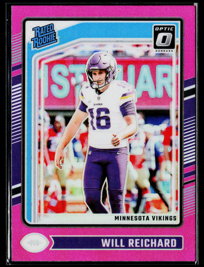 2024 Donruss Optic #297 Will Reichard Pink
